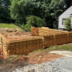 New build framing of abodes lower walls with rebar to create strength for this family home in Fulton County.