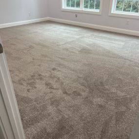 New carpet installed in the main bedroom of this new build house in Roswell Georgia