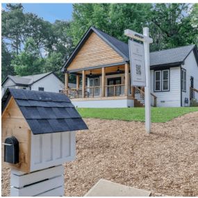 Remodel of single family home in midtown Atlanta, with a personalized mini-house mailbox.