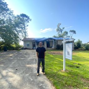 Sterling Park Properties are restoring this home after extreme weather caused trees to fall on the roof. Project Lead is Gabriel Chavez.