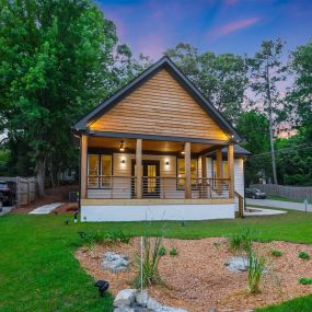 The rain garden is complete at this midtown Atlanta home promoting sustainable living and environmental consciouseness