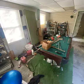 This photo is the sad reality when severe weather floods your basement. We are here to help and assist each step of the way and get you and your family back to where you were, if not better. Give us a call of you require restoration on your home.