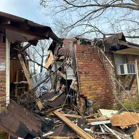 Extreme weather like wind and rain bring roof damage, broken windows, leaks indoors, chimney damage, fallen trees and branches on roofs, and extremely dangerous downed power lines. We will restore your home from the demo to the haul away to the new build.