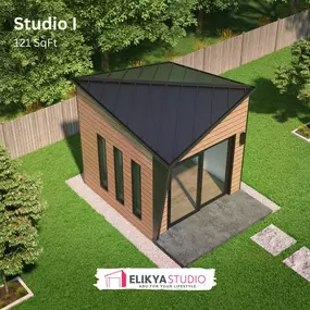 Studio 1, with 121 square feet, is the ideal space for freelancers and small business owners. Call Sterling Park Properties general contracting to schedule your build.