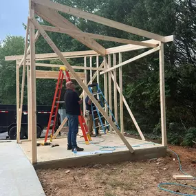 Sterling Park Properties project manager inspects Studio l build at Technology Park in Peachtree Corners, Atlanta.