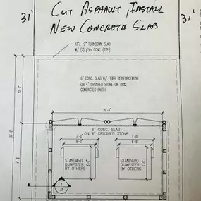 We took on the task of developing a new site for a commercial property that required robust and well-constructed dumpster pads, aprons, and block walls to serve as screens.