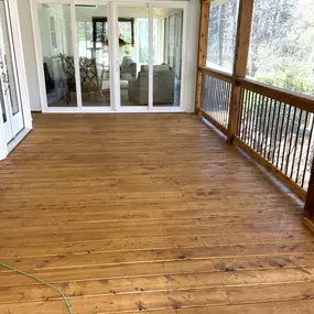 An example of deck work completed for an Atlanta customer. All decks come with a 1-Year Warranty on all Workmanship components.