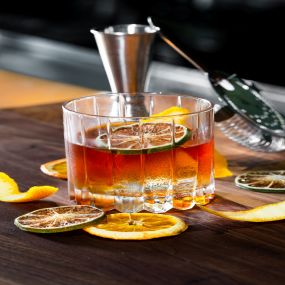 RUM FASHIONED rum, lime, mandarin orange, bitters |