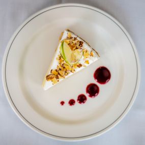 KEY LIME PIE tart custard, almond and graham crust, fresh whipped cream