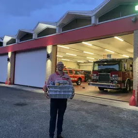 Love bringing some dinner to our local fire department!