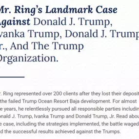 Bart Ring's Huge Win Over The trump Family