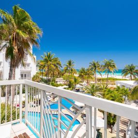 view from the balcony suite on Savoy Hotel Miami Beach