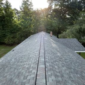 New sheathing install as well as new shingles.