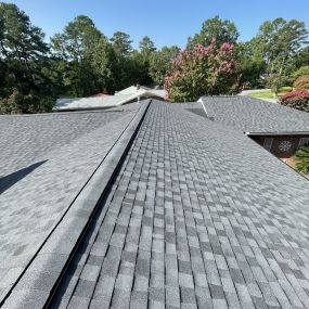 Out with the old, in with the new! Certainteed Landmark shingles make for a good looking new roof.