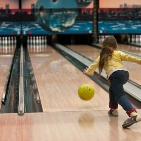 Kids Having Fun Bowling