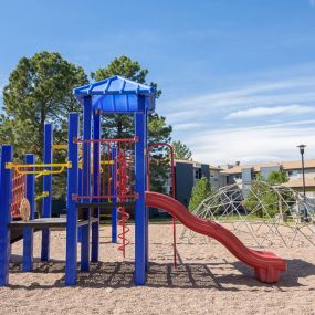 Large playground and jungle gym.