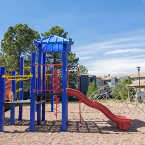 Large playground and jungle gym.