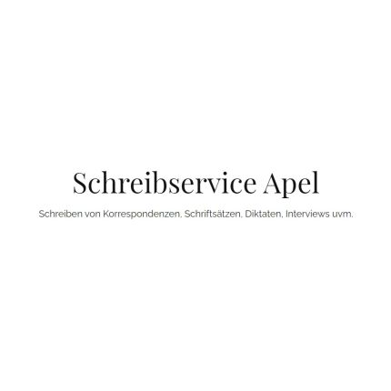 Logotyp från Schreibservice Apel