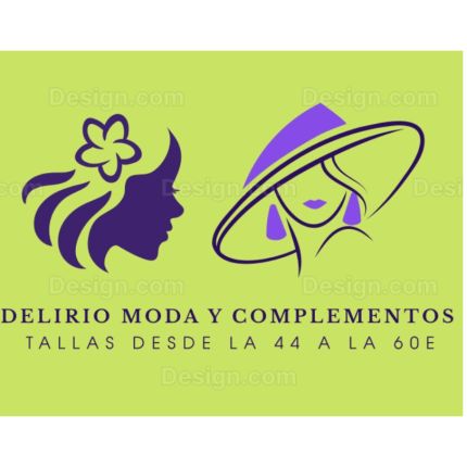 Logo da Delirio Moda y Complementos, tallas desde la 44 a la 60 E