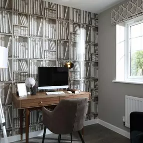 The Salcombe show home study interior at Ludlow Green