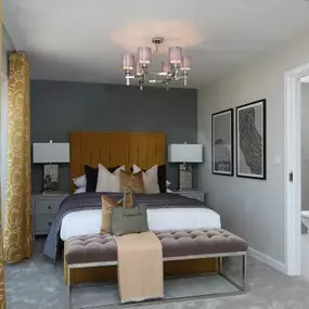 The Vitali show home bedroom interior at Blythe Valley