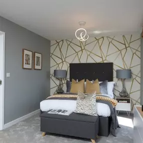 The Vitali show home main bedroom interior at Blythe Valley