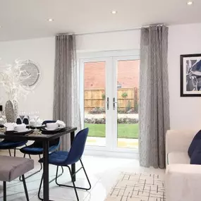 The Marlborough show home dining area interior at Montague Point