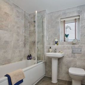 Photography of the bathroom interior of the Regents Brook Winkfield Show Home