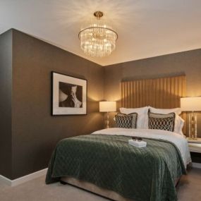 Photography of the bedroom interior of the Wycke Place Buckingham Show Home