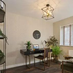 Photography of the study interior of the Wycke Place Buckingham Show Home