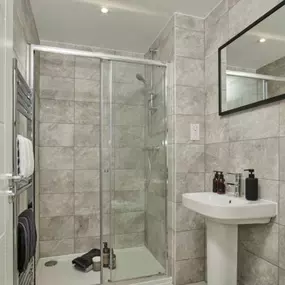 Photography of the bathroom interior of the Wycke Place Buckingham Show Home