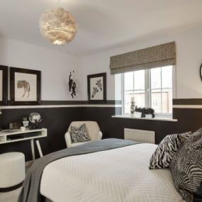 Typical bedroom interior of the Marlborough at another Crest development