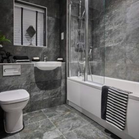 Typical bathroom interior of the Marlborough at another Crest development