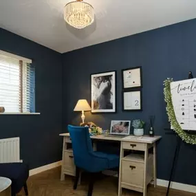 Typical study interior of The Winkfield at another Crest development