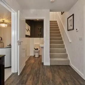 Photography of the hallway interior of the Cringleford Heights Marlborough Show Home