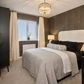 Photography of the bedroom interior of the Cringleford Heights Marlborough Show Home