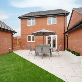 View of garden in show home at Perrybrook