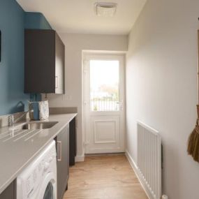 Separate utility room in The Romsey show home at Perrybrook