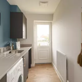 Separate utility room in The Romsey show home at Perrybrook