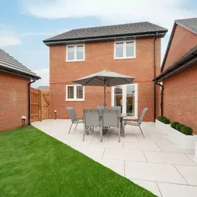 View of garden in show home at Perrybrook