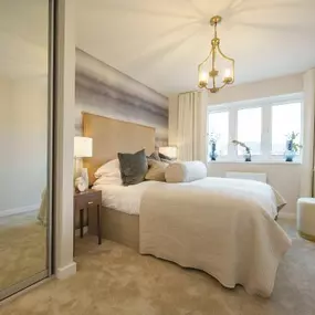 Double bedroom with fitted wardrobe in Perrybrook show home