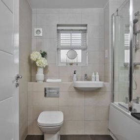 Typical bathroom interior of the Bilham Lawn previous show home, The Marlborough