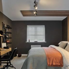 Typical bedroom interior of the Bilham Lawn previous show home, The Marlborough