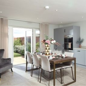 The Calder show home kitchen interior at Green Acres at Alrewas