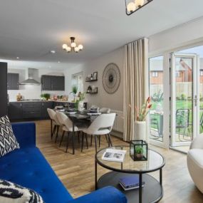 The Buckingham open plan kitchen/diner & family room at Colwell Green