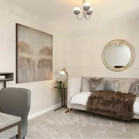 The Dorking show home bedroom interior at Kegworth Gate