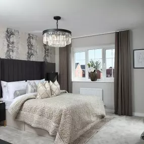 The Dorking show home bedroom interior at Kegworth Gate