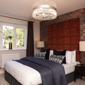 The Romsey show home main bedroom interior at Sketchley Gardens