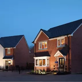 The Seaton and The Romsey show home exteriors at Sketchley Gardens