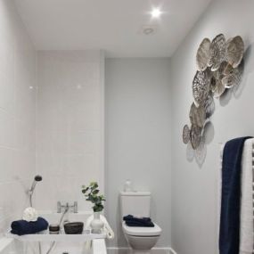 Typical bathroom interior of the Henley Gate previous show home, The Hexham